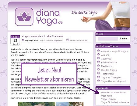 Diana-Yoga Newsletter Diana-Yoga Newsletter