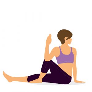 Yoga-Übung Twist im Sitzen - Ardha Matsyendrasana